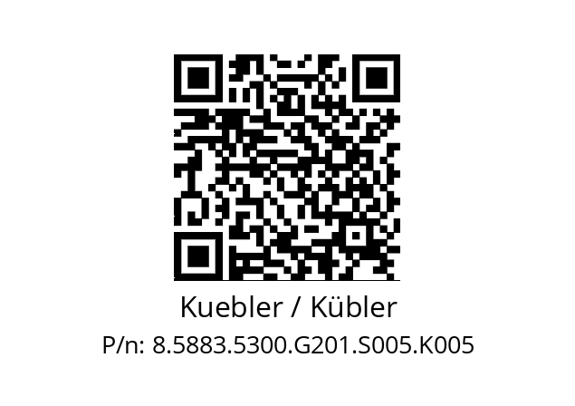   Kuebler / Kübler 8.5883.5300.G201.S005.K005