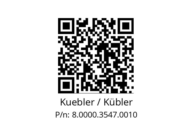   Kuebler / Kübler 8.0000.3547.0010