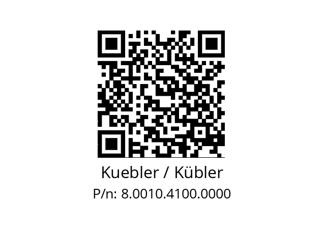   Kuebler / Kübler 8.0010.4100.0000