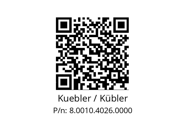   Kuebler / Kübler 8.0010.4026.0000