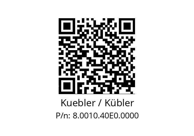   Kuebler / Kübler 8.0010.40E0.0000