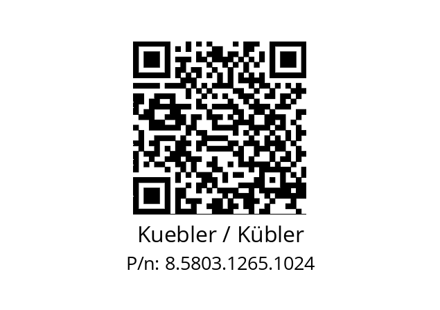   Kuebler / Kübler 8.5803.1265.1024