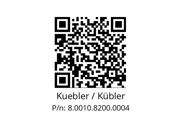   Kuebler / Kübler 8.0010.8200.0004