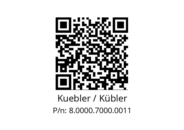   Kuebler / Kübler 8.0000.7000.0011