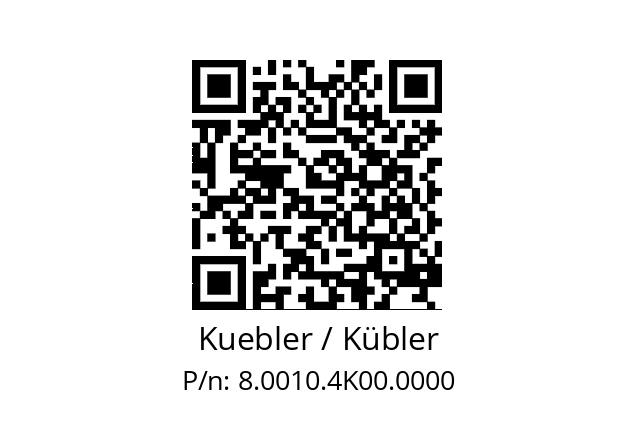   Kuebler / Kübler 8.0010.4K00.0000