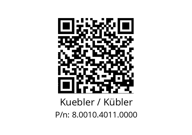   Kuebler / Kübler 8.0010.4011.0000