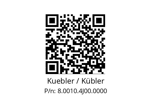   Kuebler / Kübler 8.0010.4J00.0000