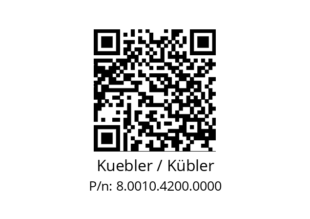   Kuebler / Kübler 8.0010.4200.0000