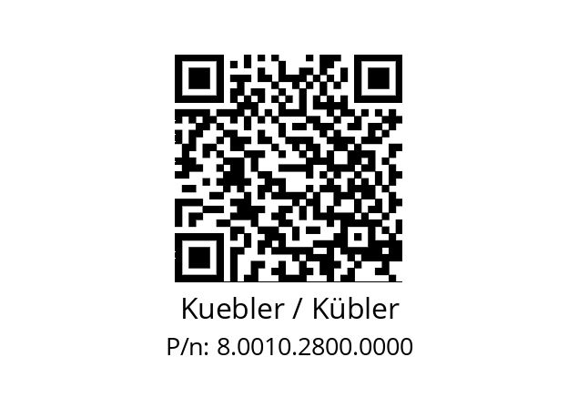   Kuebler / Kübler 8.0010.2800.0000