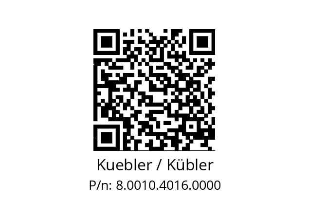   Kuebler / Kübler 8.0010.4016.0000