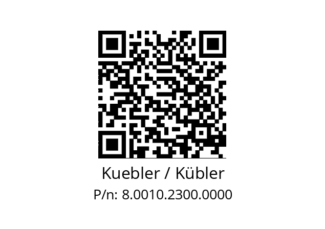   Kuebler / Kübler 8.0010.2300.0000