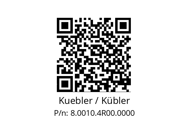   Kuebler / Kübler 8.0010.4R00.0000