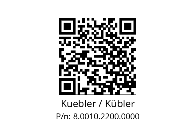   Kuebler / Kübler 8.0010.2200.0000