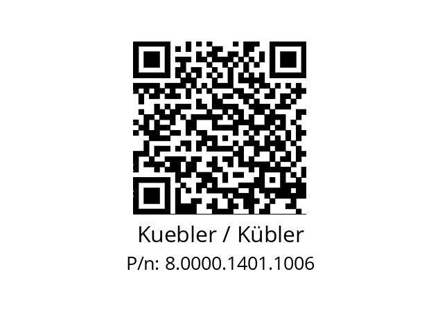   Kuebler / Kübler 8.0000.1401.1006