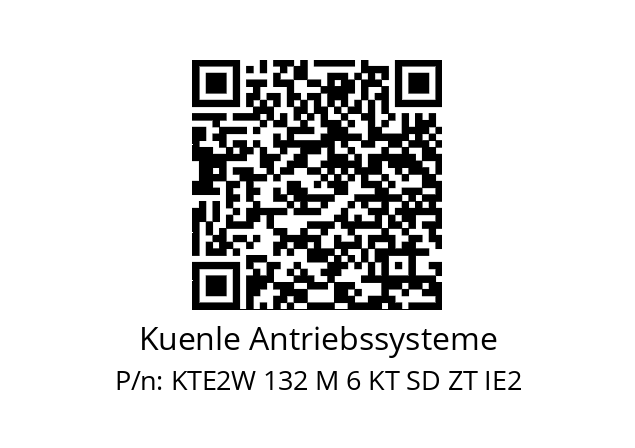   Kuenle Antriebssysteme KTE2W 132 M 6 KT SD ZT IE2