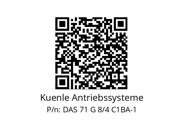   Kuenle Antriebssysteme DAS 71 G 8/4 C1BA-1