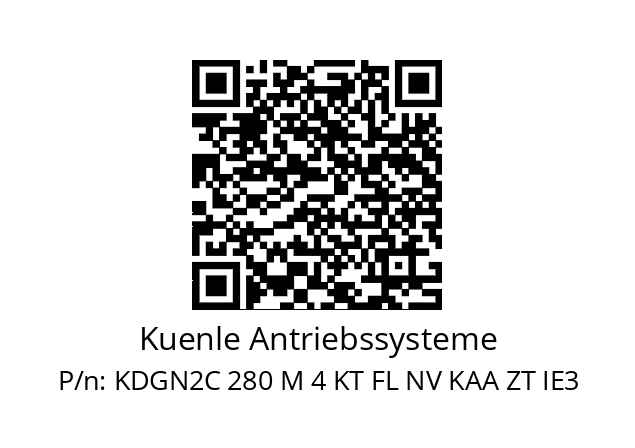   Kuenle Antriebssysteme KDGN2C 280 M 4 KT FL NV KAA ZT IE3