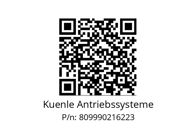   Kuenle Antriebssysteme 809990216223