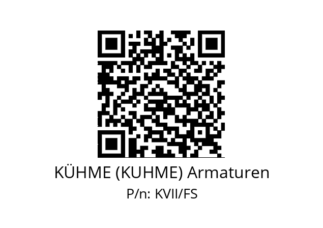   KÜHME (KUHME) Armaturen KVII/FS