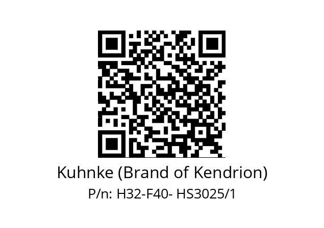   Kuhnke (Brand of Kendrion) H32-F40- HS3025/1