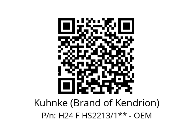   Kuhnke (Brand of Kendrion) H24 F HS2213/1** - OEM