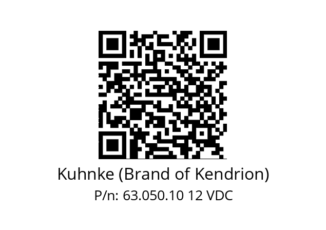   Kuhnke (Brand of Kendrion) 63.050.10 12 VDC