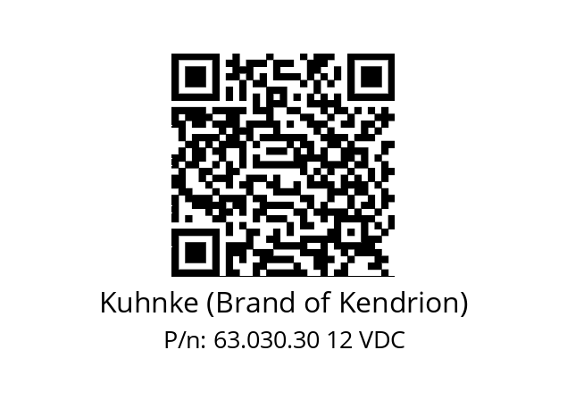   Kuhnke (Brand of Kendrion) 63.030.30 12 VDC