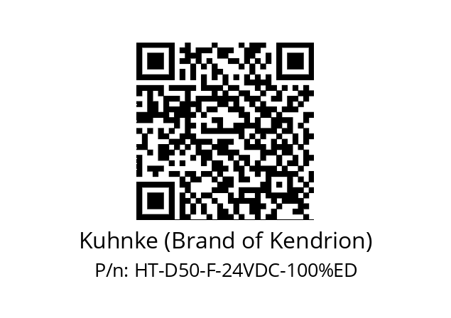   Kuhnke (Brand of Kendrion) HT-D50-F-24VDC-100%ED