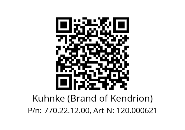   Kuhnke (Brand of Kendrion) 770.22.12.00, Art N: 120.000621