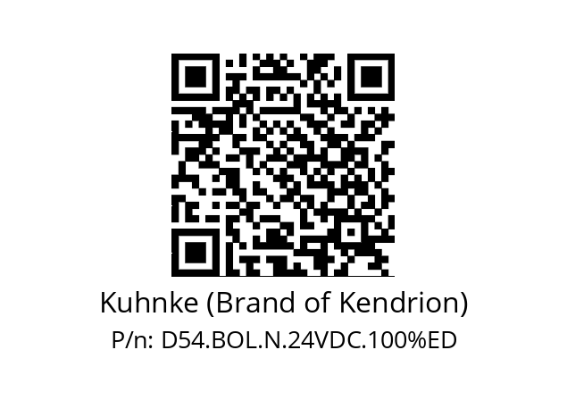   Kuhnke (Brand of Kendrion) D54.BOL.N.24VDC.100%ED