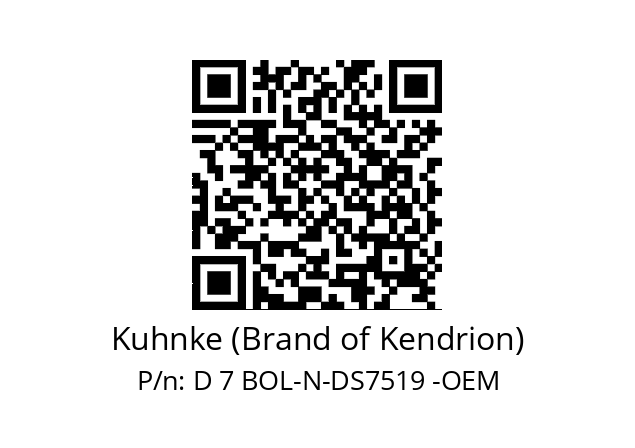   Kuhnke (Brand of Kendrion) D 7 BOL-N-DS7519 -OEM