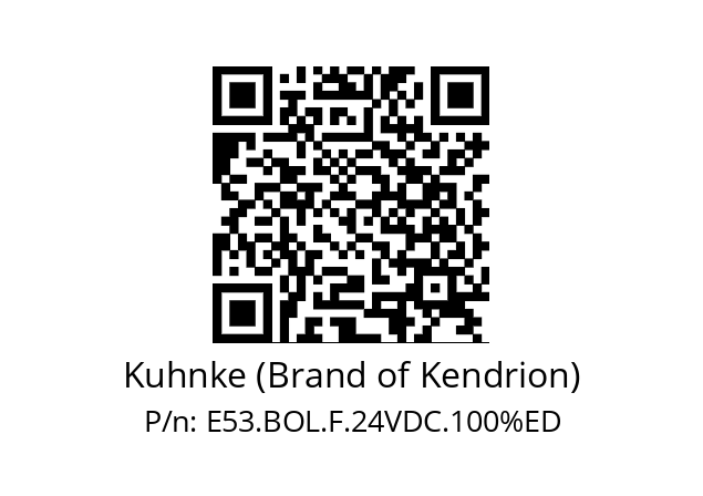   Kuhnke (Brand of Kendrion) E53.BOL.F.24VDC.100%ED