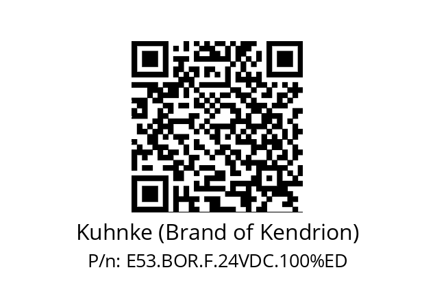   Kuhnke (Brand of Kendrion) E53.BOR.F.24VDC.100%ED