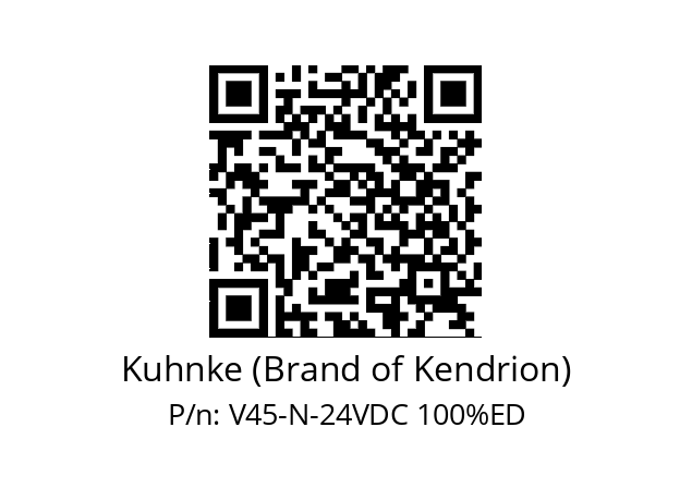   Kuhnke (Brand of Kendrion) V45-N-24VDC 100%ED