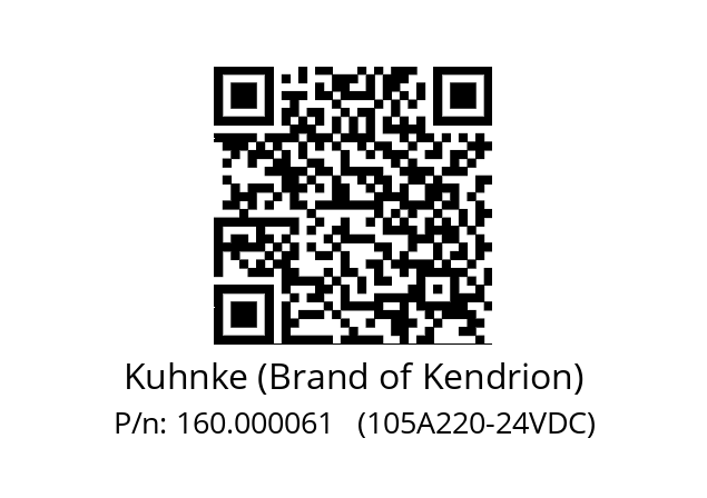   Kuhnke (Brand of Kendrion) 160.000061   (105A220-24VDC)