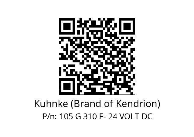   Kuhnke (Brand of Kendrion) 105 G 310 F- 24 VOLT DC