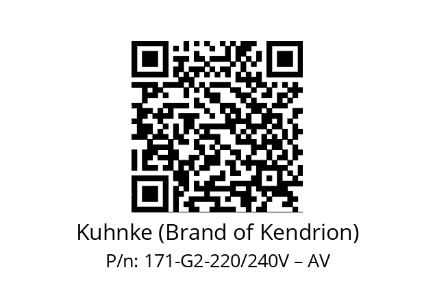   Kuhnke (Brand of Kendrion) 171-G2-220/240V – AV