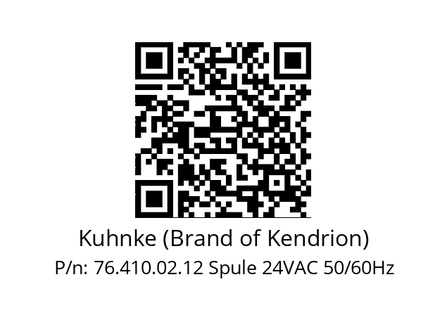   Kuhnke (Brand of Kendrion) 76.410.02.12 Spule 24VAC 50/60Hz