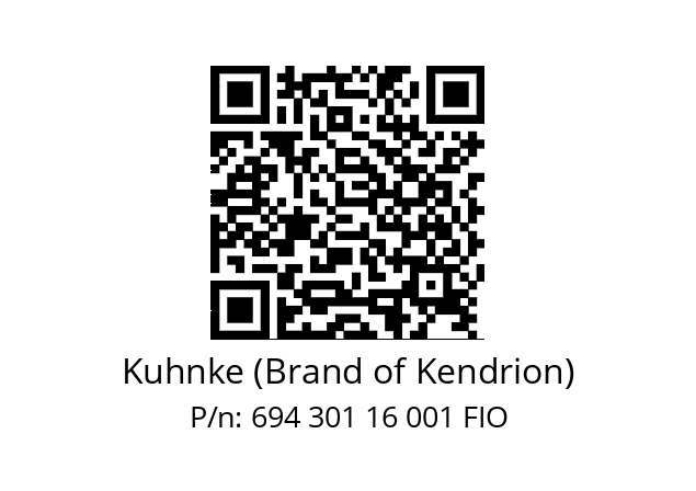   Kuhnke (Brand of Kendrion) 694 301 16 001 FIO