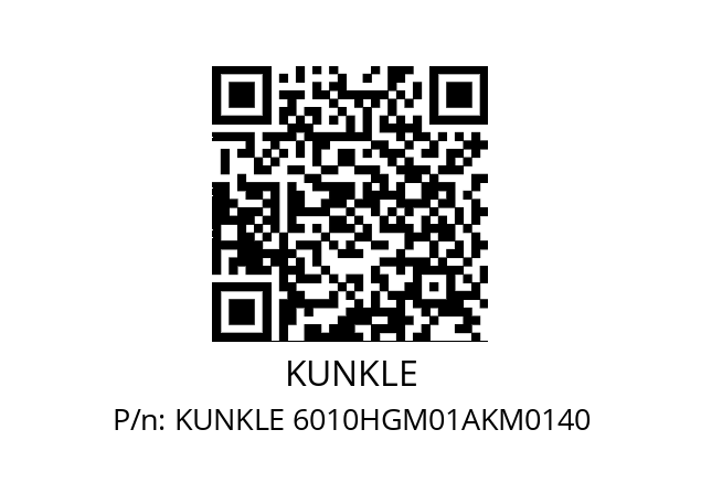   KUNKLE KUNKLE 6010HGM01AKM0140