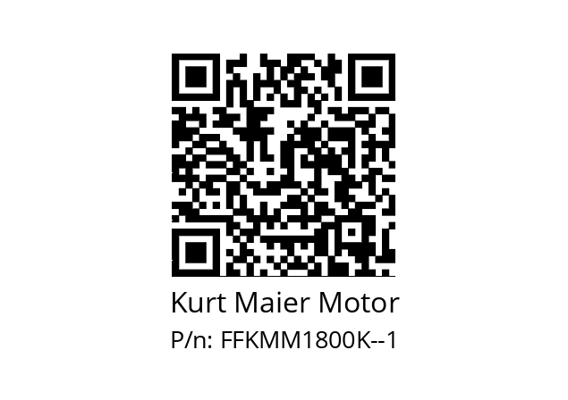   Kurt Maier Motor FFKMM1800K--1