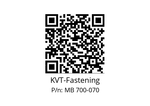 Cap  KVT-Fastening MB 700-070