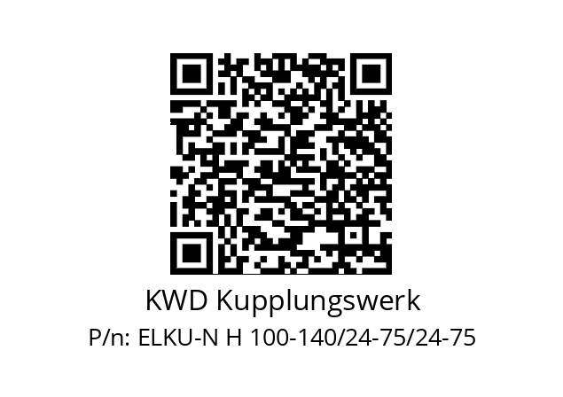   KWD Kupplungswerk ELKU-N H 100-140/24-75/24-75