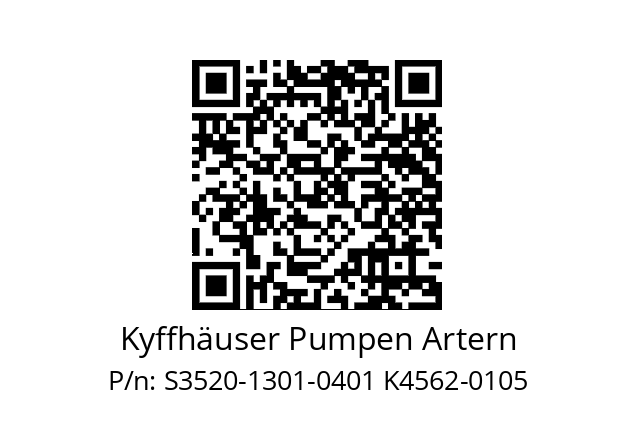   Kyffhäuser Pumpen Artern S3520-1301-0401 K4562-0105