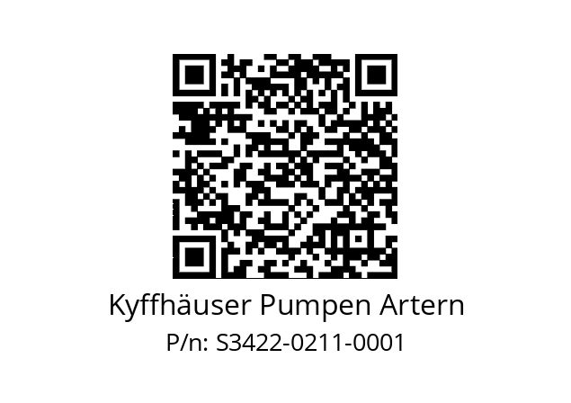   Kyffhäuser Pumpen Artern S3422-0211-0001