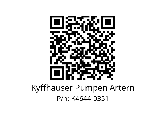   Kyffhäuser Pumpen Artern K4644-0351