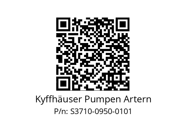   Kyffhäuser Pumpen Artern S3710-0950-0101