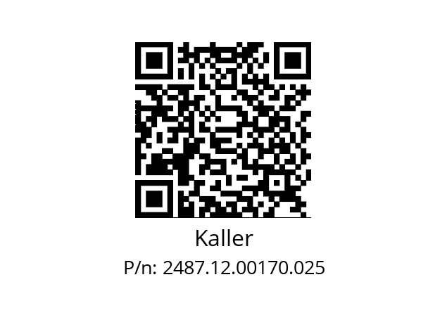   Kaller 2487.12.00170.025