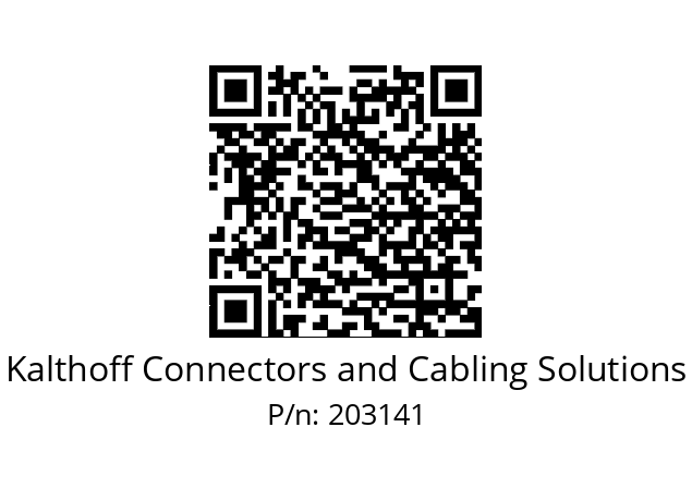   Kalthoff Connectors and Cabling Solutions 203141