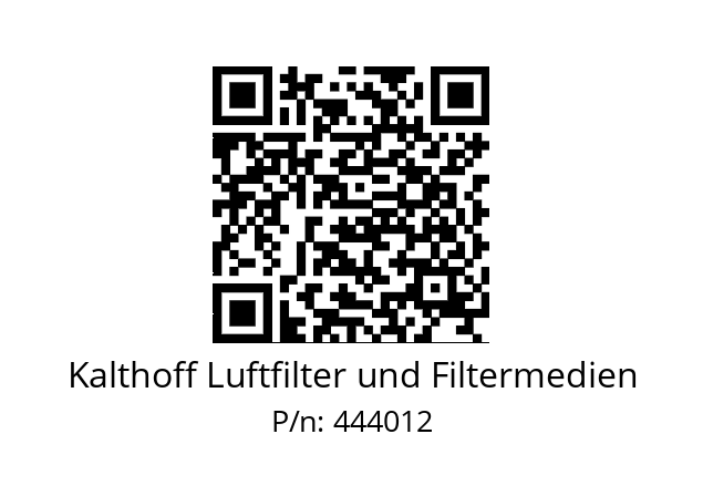   Kalthoff Luftfilter und Filtermedien 444012